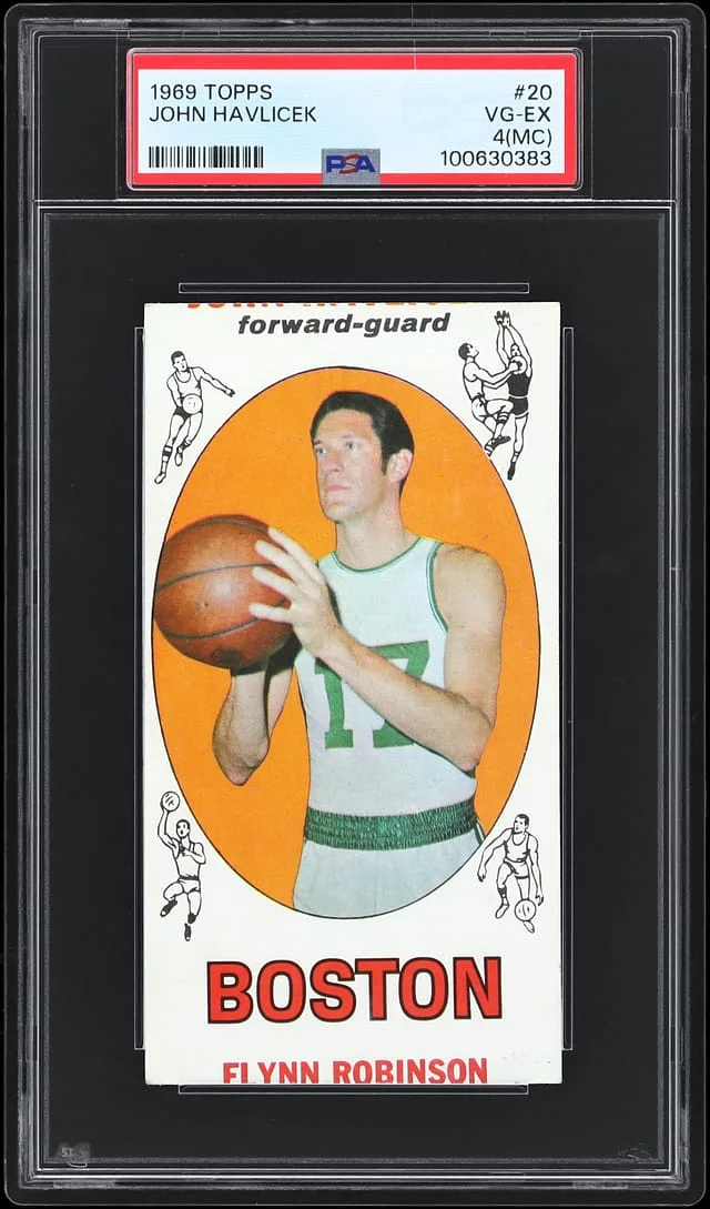 1969-70 Topps John Havlicek, Miscut Error, Wrong Name, #20 card image