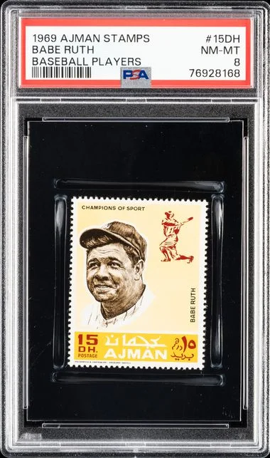 1969 Ajman Stamps Babe Ruth #15DH card image