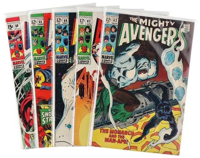 1969 Marvel) 5 Books - Raw Appearance of Man-Ape (M'Baku), Adamantium, Goliath Becomes Yellow Jacket, Clint Barton Becomes Goliath #1st card image