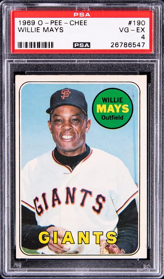 1969 O-Pee-Chee Willie Mays #190 card image