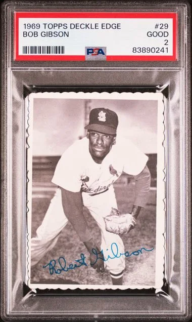 1969 Topps Bob Gibson Deckle Edge #29 card image