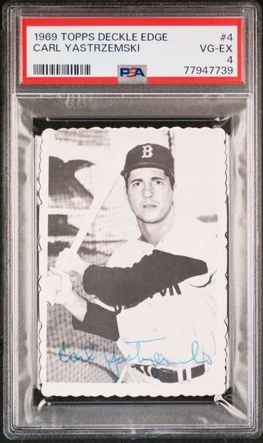 1969 Topps Carl Yastrzemski Deckle Edge #4 card image