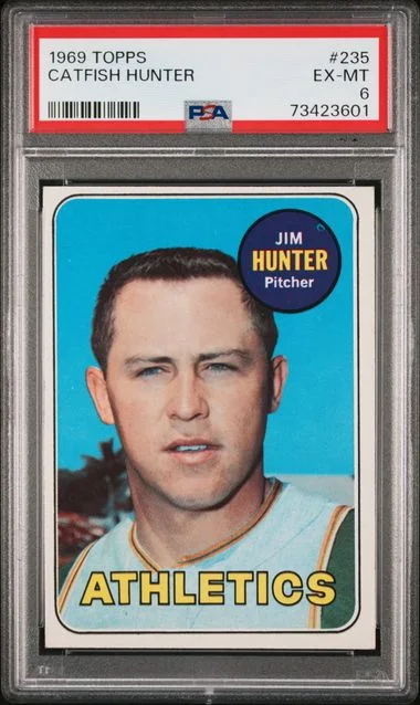 1969 Topps Catfish Hunter #235 card image