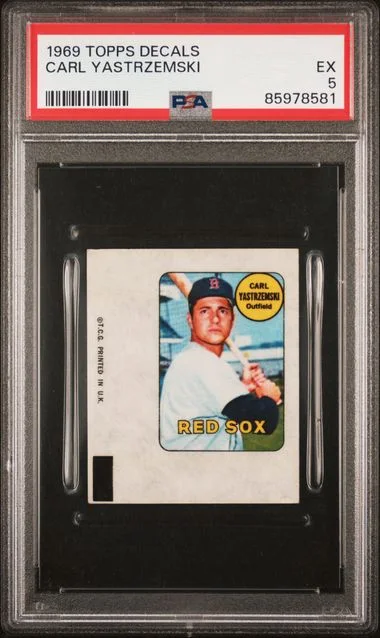 1969 Topps Decals Carl Yastrzemski #no-number card image