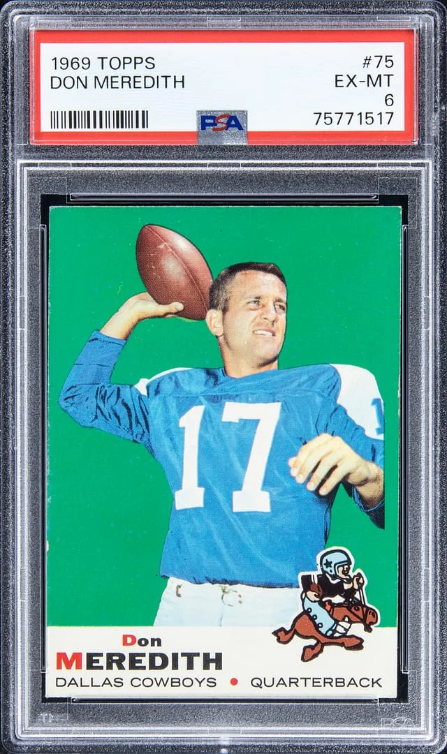 1969 Topps Don Meredith #75 card image