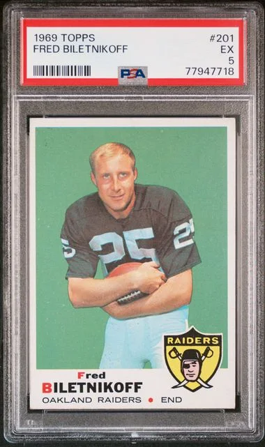 1969 Topps Fred Biletnikoff #201 card image