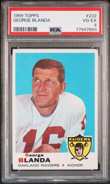 1969 Topps George Blanda #232 card image