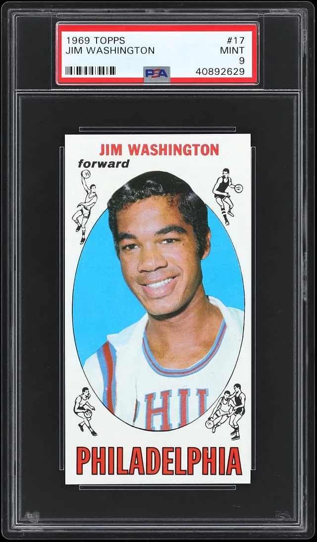 1969 Topps Jim Washington #17 card image