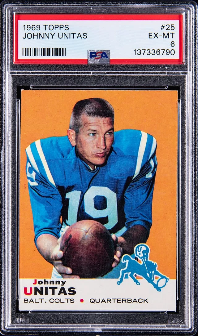 1969 Topps Johnny Unitas #25 card image