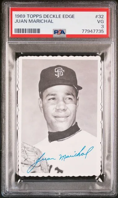 1969 Topps Juan Marichal Deckle Edge #32 card image