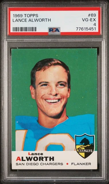 1969 Topps Lance Alworth #69 card image