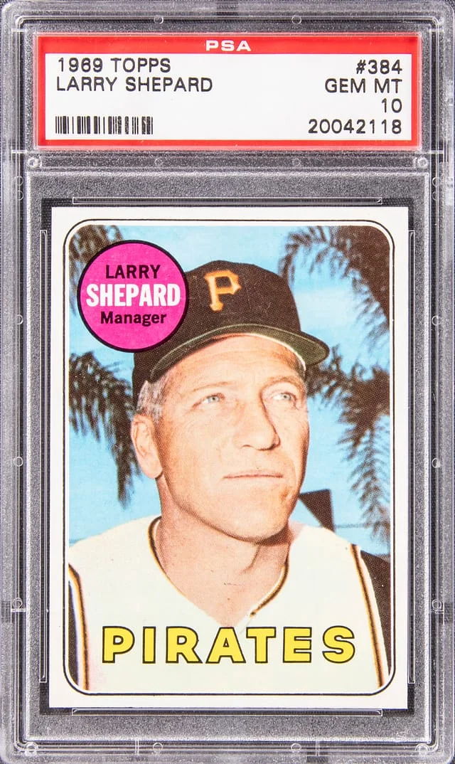 1969 Topps Larry Shepard #384 card image