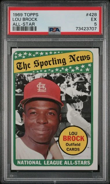 1969 Topps Lou Brock All-Star #428 card image