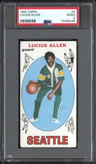 1969 Topps Lucius Allen #6 card image