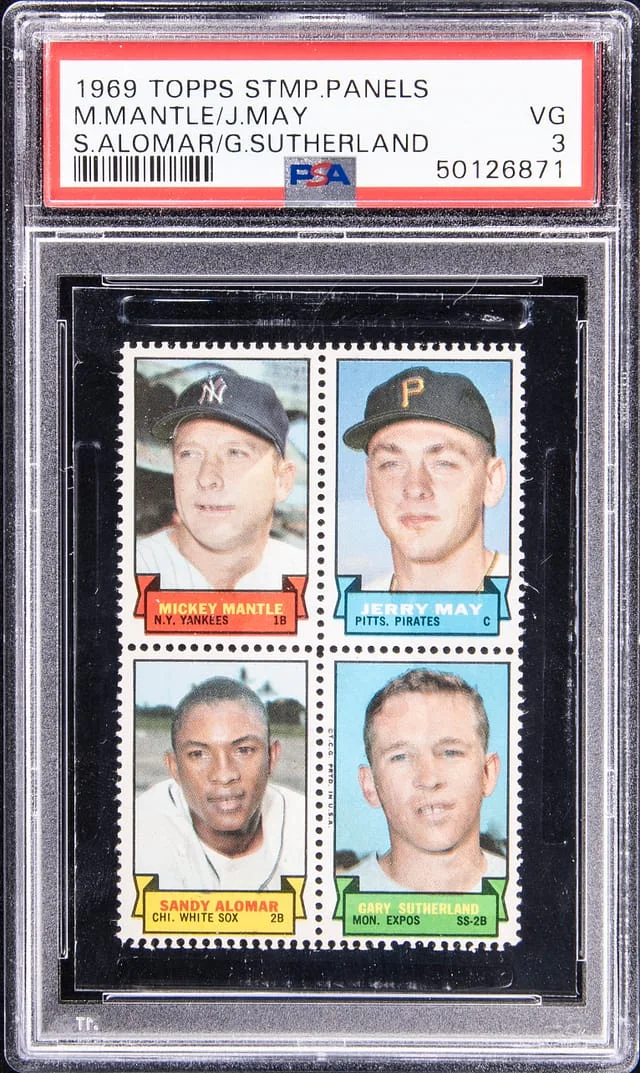 1969 Topps Mantle/May/Alomar/Sutherland #no-number card image