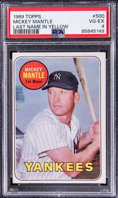 1969 Topps Mickey Mantle #500 card image