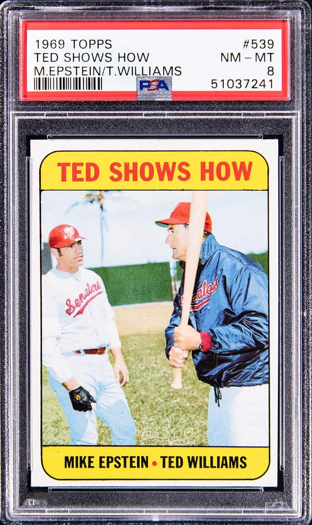 1969 Topps Mike Epstein, Ted Williams Ted Shows How #539 card image