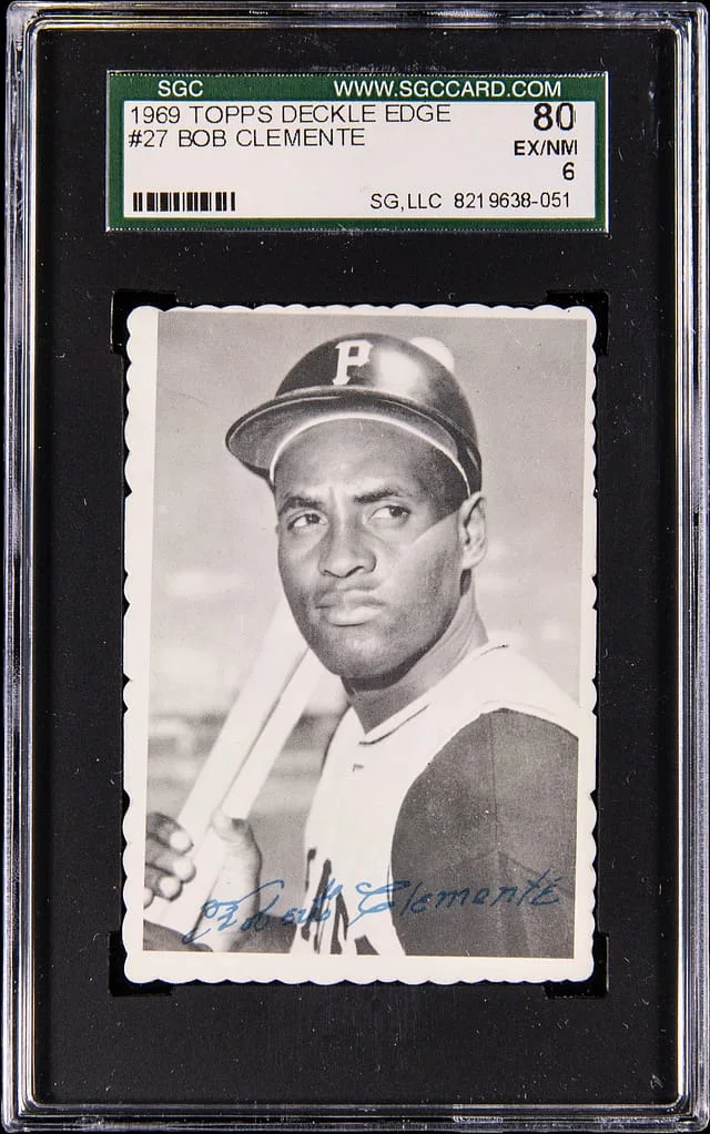 1969 Topps Roberto Clemente Deckle Edge #27 card image