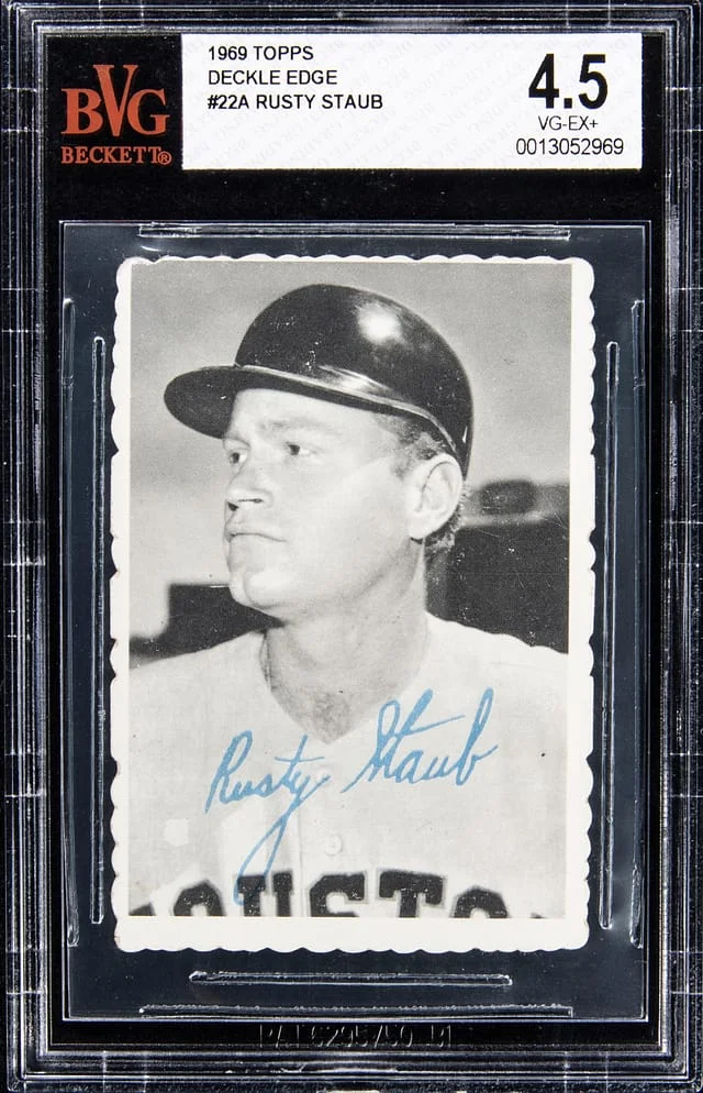 1969 Topps Rusty Staub Deckle Edge #22A card image