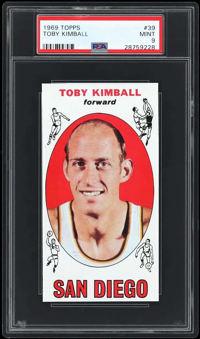 1969 Topps Toby Kimball #39 card image