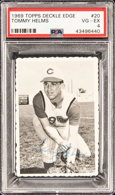 1969 Topps Tommy Helms Deckle Edge #20 card image
