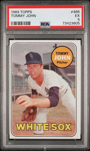 1969 Topps Tommy John #465 card image