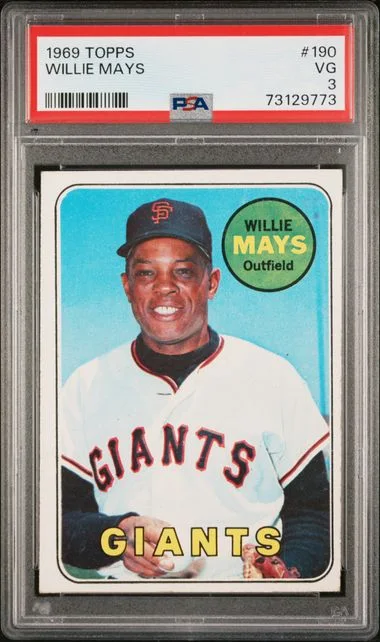 1969 Topps Willie Mays #190 card image