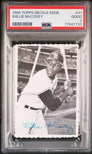 1969 Topps Willie Mccovey Deckle Edge #31 card image