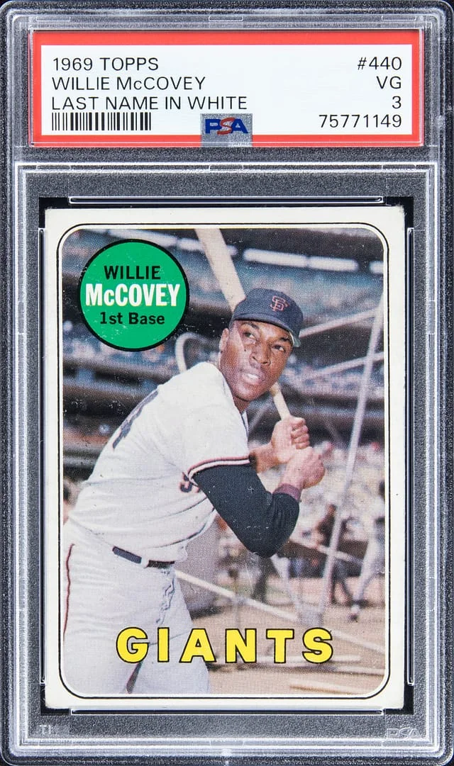 1969 Topps Willie McCovey, Last Name in #440 card image