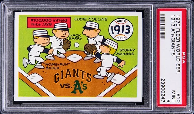 1970 Fleer 1913 A's/Giants World Series, Blue Back #10 card image