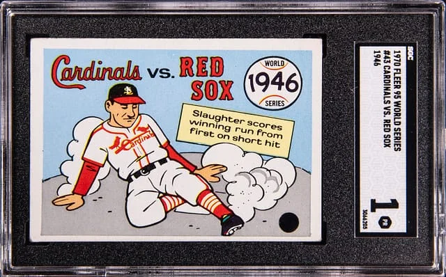 1970 Fleer Cardinals vs. Red Sox 95 World Series 1946 #43 card image
