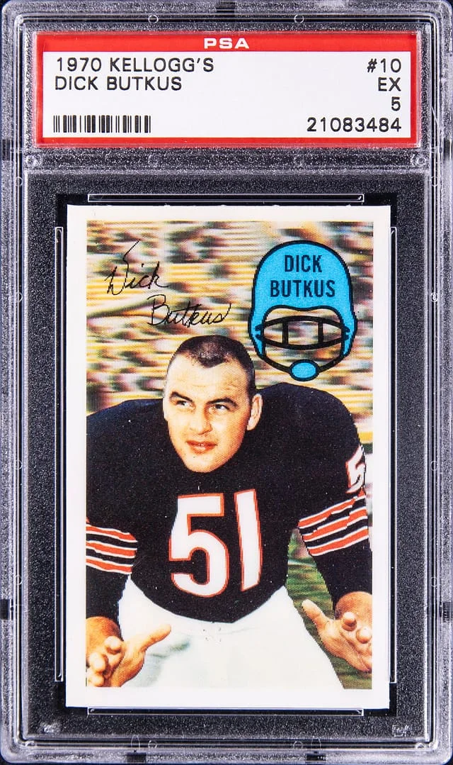1970 Kellogg's Dick Butkus #10 card image