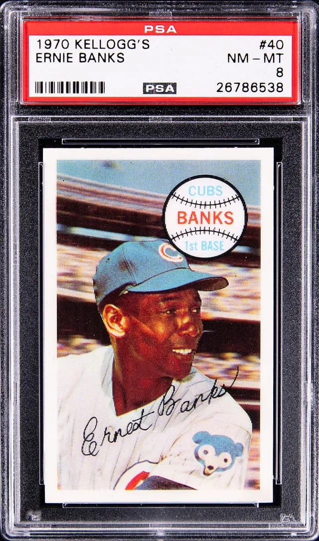1970 Kellogg's Ernie Banks #40 card image