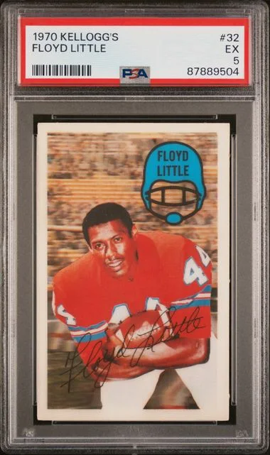1970 Kellogg's Floyd Little #32 card image