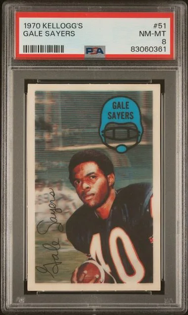 1970 Kellogg's Gale Sayers #51 card image