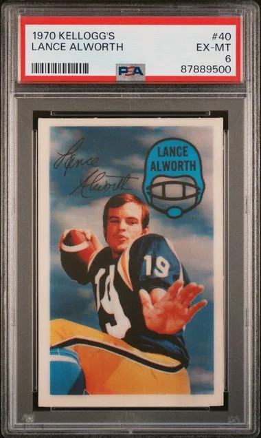1970 Kellogg's Lance Alworth #40 card image