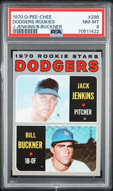 1970 O-Pee-Chee J.Jenkins/B.Buckner Dodgers Rookies #286 card image