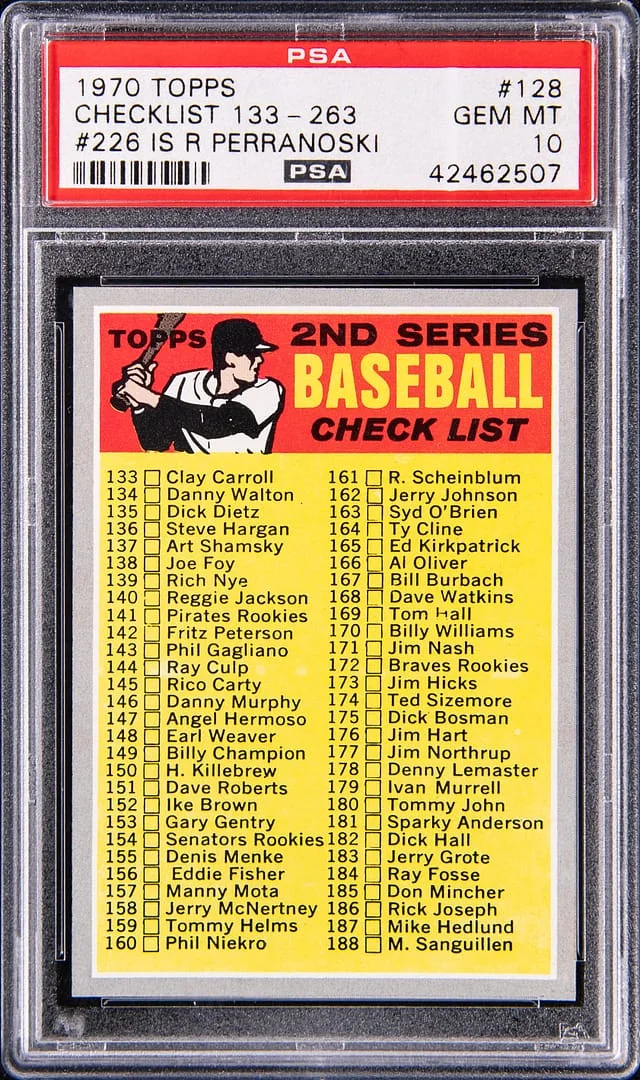 1970 Topps 133-263, #226 Is R Perranoski #128 card image
