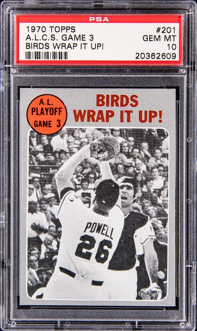 1970 Topps A.L.C.S Game 3/Birds Wrap it Up! #201 card image