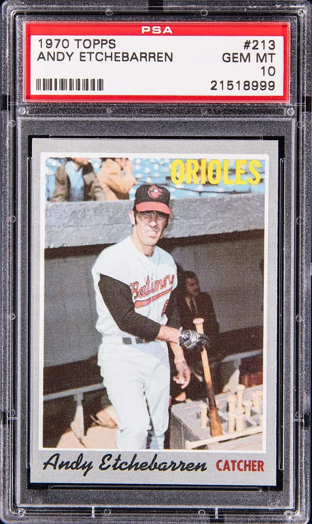 1970 Topps Andy Etchebarren #213 card image
