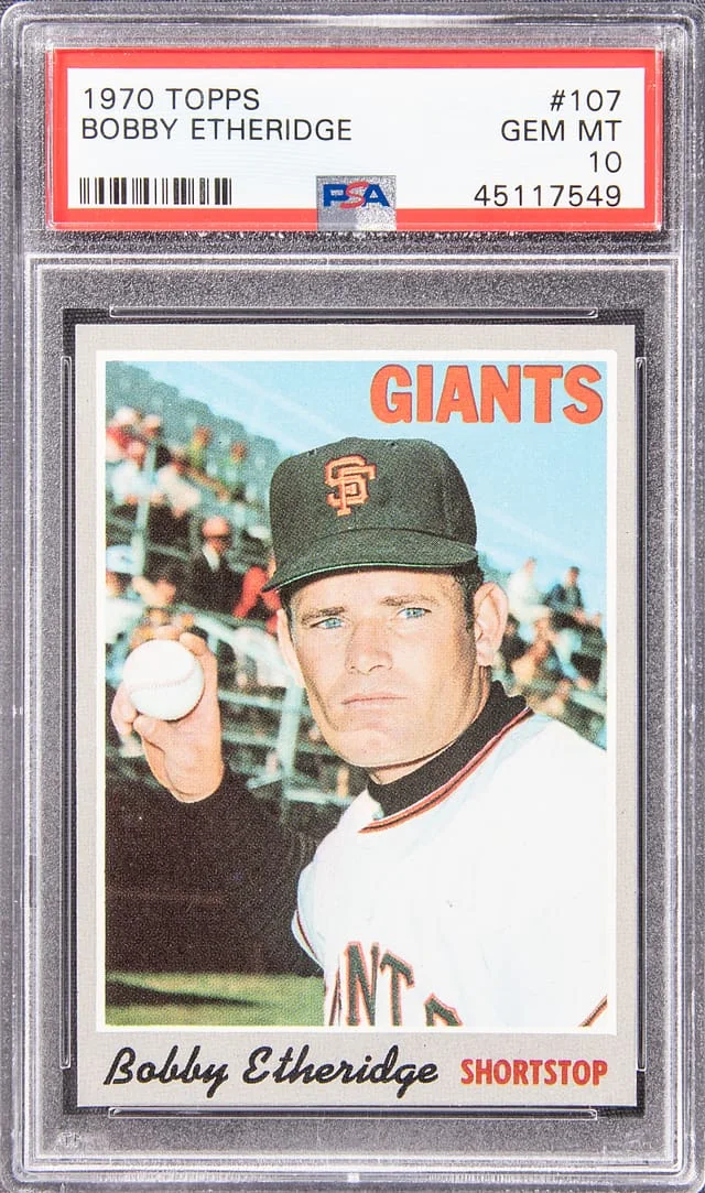 1970 Topps Bobby Etheridge #107 card image