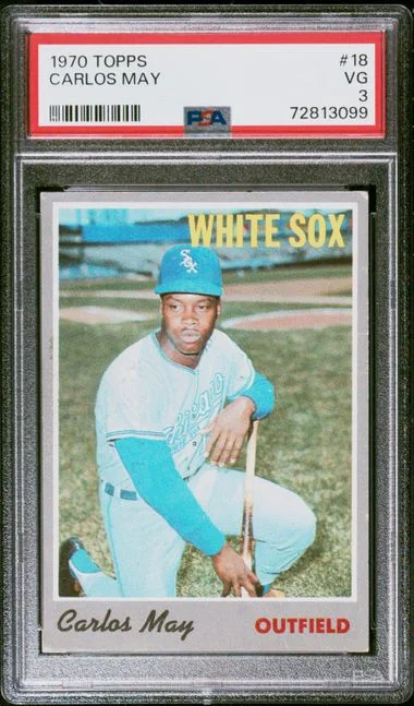 1970 Topps Carlos May #18 card image