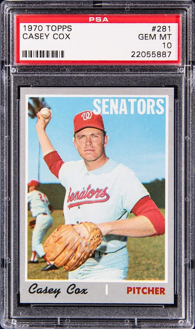 1970 Topps Casey Cox #281 card image