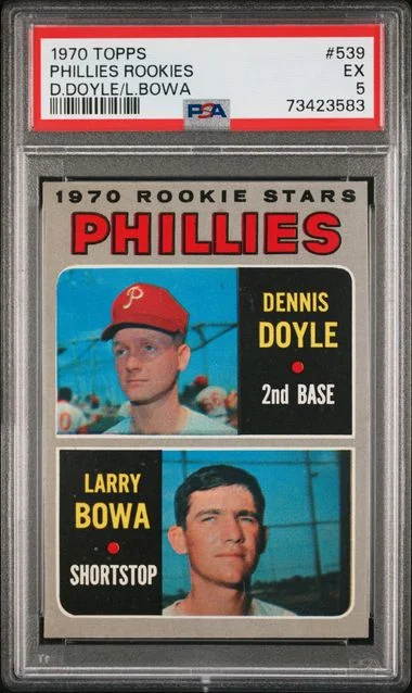 1970 Topps Dennis Doyle/Larry Bowa Phillies Rookies #519 card image