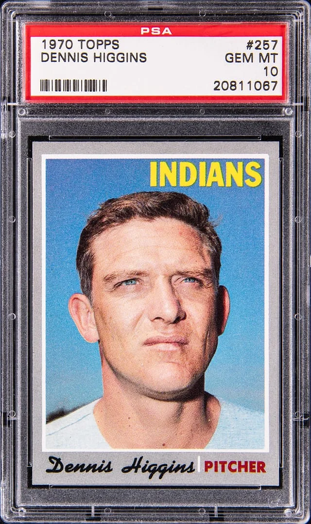 1970 Topps Dennis Higgins #257 card image