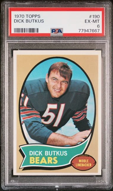 1970 Topps Dick Butkus #190 card image