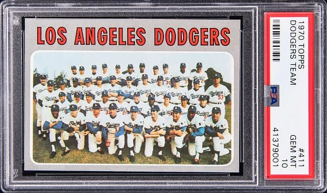 1970 Topps Dodgers Team #411 card image