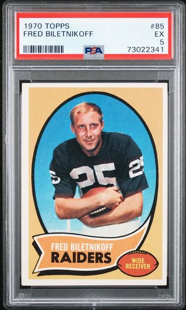 1970 Topps Fred Biletnikoff #85 card image