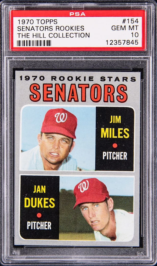 1970 Topps Jim Miles/Jan Dukes #154 card image