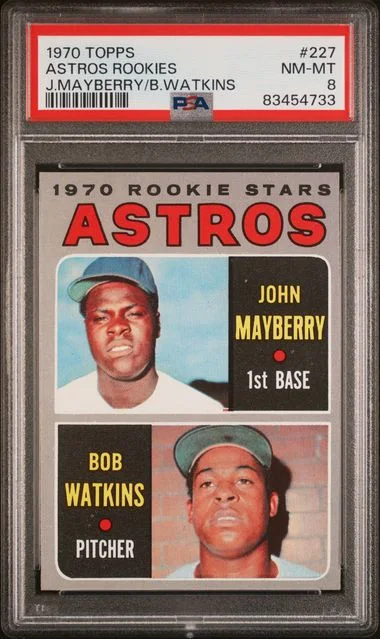 1970 Topps J.Mayberry/B.Watkins Astros Rookies #227 card image
